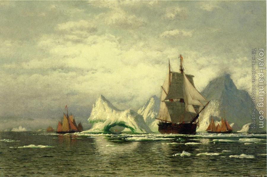 William Bradford : Arctic Whaler Homeward Bound Among the Icebergs